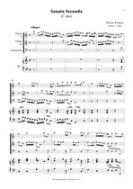 Náhled not [1] - Williams William (1675 - 1701) - Sonata Secunda (C dur)