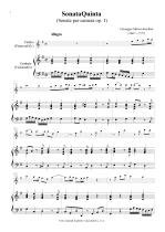 Náhled not [1] - Jacchini Giuseppe Maria (1667 - 1727) - Sonata Quinta (Sonate per camera op. 1)
