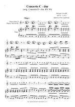 Náhled not [1] - Vivaldi Antonio (1678 - 1741) - Concerto in C major  - arrangement (RV 93)