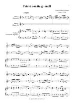Náhled not [1] - Roman Johan Helmich (1694 - 1758) - Triová sonáta g - moll