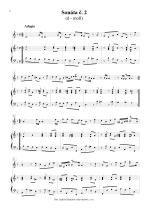 Náhled not [3] - Pepusch Johann Christoph (1667 - 1752) - Sonáty pro  sopránovou zobcovou flétnu a basso continuo č 1 - 3