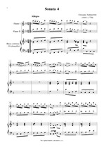Náhled not [1] - Sammartini Giuseppe (1693 - 1750) - Sonata 4