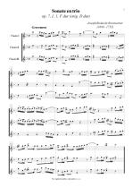 Náhled not [1] - Boismortier Joseph Bodin de (1689 - 1755) - Sonate en trio (op. 7 č. 1 /F dur/) - úprava