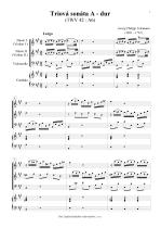 Náhled not [1] - Telemann Georg Philipp (1681 - 1767) - Trio sonata in A major (TWV 42:A6)