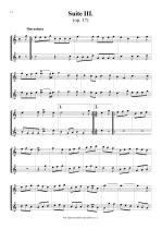 Náhled not [5] - Boismortier Joseph Bodin de (1689 - 1755) - Suites I. - VI. (op. 17) - transpozice o kvartu výše