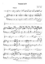 Náhled not [1] - Purcell Henry (1659 - 1695) - Sonata in D (klav. výtah)