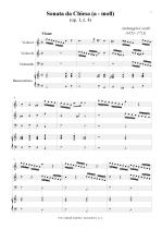 Náhled not [1] - Corelli Arcangelo (1653 - 1713) - Sonata da Chiesa - op. 1, č. 4, a moll