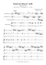 Náhled not [1] - Corelli Arcangelo (1653 - 1713) - Sonata da Chiesa - arrangement - op. 1/4, D minor