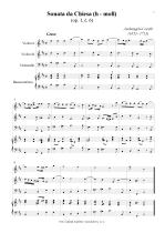 Náhled not [1] - Corelli Arcangelo (1653 - 1713) - Sonata da Chiesa - op. 1/6, B minor