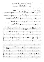 Náhled not [1] - Corelli Arcangelo (1653 - 1713) - Sonata da Chiesa - arrangement - op. 1/6, D minor