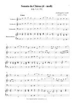 Náhled not [1] - Corelli Arcangelo (1653 - 1713) - Sonata da Chiesa - op. 1/11, D minor