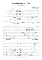 Náhled not [1] - Corelli Arcangelo (1653 - 1713) - Sonata da Chiesa - op. 1, č. 12, D dur