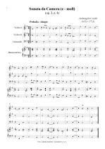 Náhled not [1] - Corelli Arcangelo (1653 - 1713) - Sonata da Camera - op. 2, č. 4, e moll