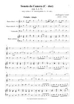 Náhled not [1] - Corelli Arcangelo (1653 - 1713) - Sonata da Camera - úprava - op. 2, č. 5, C dur