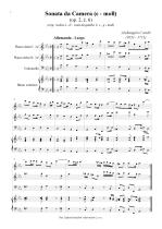 Náhled not [1] - Corelli Arcangelo (1653 - 1713) - Sonata da Camera - úprava - op. 2, č. 6, c moll