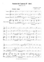 Náhled not [1] - Corelli Arcangelo (1653 - 1713) - Sonata da Camera - op. 2, č. 7, F dur