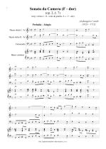 Náhled not [1] - Corelli Arcangelo (1653 - 1713) - Sonata da Camera - úprava - op. 2, č. 7, F dur