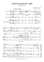 Náhled not [1] - Corelli Arcangelo (1653 - 1713) - Sonata da Camera - op. 2, č. 9, fis moll