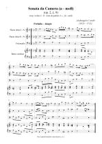 Náhled not [1] - Corelli Arcangelo (1653 - 1713) - Sonata da Camera - úprava - op. 2, č. 9, a moll