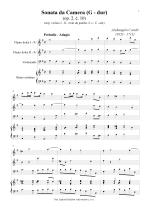 Náhled not [1] - Corelli Arcangelo (1653 - 1713) - Sonata da Camera - úprava - op. 2, č. 10, G dur