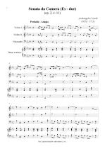 Náhled not [1] - Corelli Arcangelo (1653 - 1713) - Sonata da Camera - op. 2, č. 11, Es dur