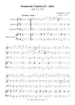 Náhled not [1] - Corelli Arcangelo (1653 - 1713) - Sonata da Camera - op. 2, č. 12, G dur