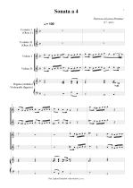 Náhled not [1] - Brückner Henricus Aloysius (17. stol.) - Sonata a 4