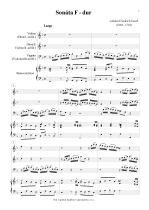 Náhled not [1] - Fasch Johann Friedrich (1688 - 1758) - Sonata in F major