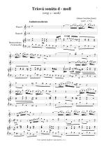 Náhled not [1] - Quantz Johann Joachim (1697 - 1773) - Triová sonáta d - moll /transpozice z c - moll/