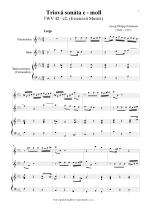 Náhled not [1] - Telemann Georg Philipp (1681 - 1767) - Triosonata in C minor (TWV 42:c2)