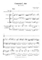 Náhled not [1] - Albinoni Tomaso (1671 - 1750) - Concerto C dur op. 7, č. 12