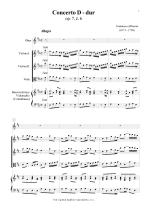 Náhled not [1] - Albinoni Tomaso (1671 - 1750) - Concerto D - dur op. 7, č. 6