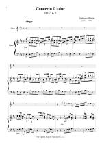 Náhled not [1] - Albinoni Tomaso (1671 - 1750) - Concerto D - dur op. 7, č. 6 (klavírní výtah)