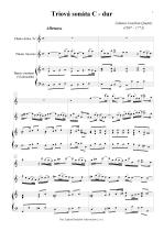 Náhled not [1] - Quantz Johann Joachim (1697 - 1773) - Triová sonáta C - dur