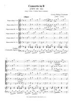 Náhled not [1] - Telemann Georg Philipp (1681 - 1767) - Concerto in B - úprava
