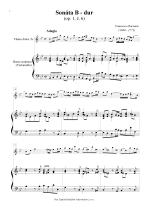 Náhled not [1] - Barsanti Francesco (1690 - 1772) - Sonáta B - dur (op. 1, č. 6)