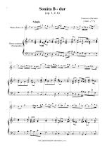 Náhled not [1] - Barsanti Francesco (1690 - 1772) - Sonáta B - dur (op. 1, č. 6)