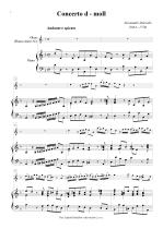 Náhled not [1] - Marcello Alessandro (1684 - 1750) - Concerto d - moll (klavírní výtah)