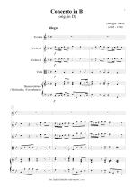 Náhled not [1] - Torelli Giuseppe (1658 - 1709) - Concerto in B (transposition)