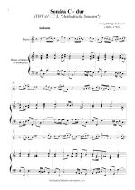 Náhled not [1] - Telemann Georg Philipp (1681 - 1767) - Sonata in C major (TWV 41:C3, Methodische Sonaten)