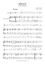 Náhled not [1] - Visée de Robert (1650? - 1725?) - Suite in D minor - arrangement