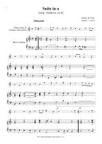Náhled not [1] - Visée de Robert (1650? - 1725?) - Suite in A minor - arrangement