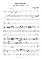 Náhled not [1] - Mancini Francesco (1672 - 1737) - Concerto Primo (c - moll) - klav. Výtah