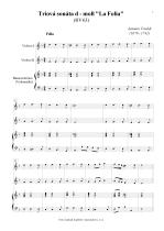 Náhled not [1] - Vivaldi Antonio (1678 - 1741) - Triová sonáta d - moll „La Folia“ (RV 63)