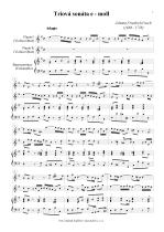 Náhled not [1] - Fasch Johann Friedrich (1688 - 1758) - Triosonata e minor