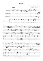 Náhled not [1] - Bassani Giovanni Battista (1647? - 1716) - Sonata