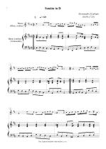 Náhled not [1] - Scarlatti Alessandro (1659 - 1725) - 2 sonáty (in D, C) - transpozice