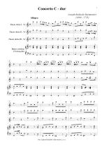 Náhled not [1] - Boismortier Joseph Bodin de (1689 - 1755) - Concerto C - dur, op. 15, č. 5 (orig. flauto traverso I., II., III., IV., V.)
