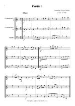 Náhled not [1] - Dusek Frantisek Xaver (1731 - 1799) - Three partitas - arrangement