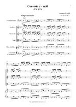 Náhled not [1] - Vivaldi Antonio (1678 - 1741) - Concerto d - moll (RV 406)